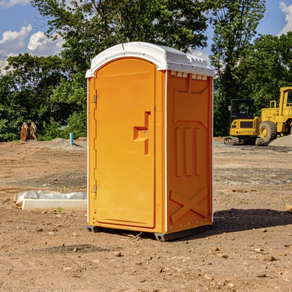 can i customize the exterior of the porta potties with my event logo or branding in Hubert North Carolina